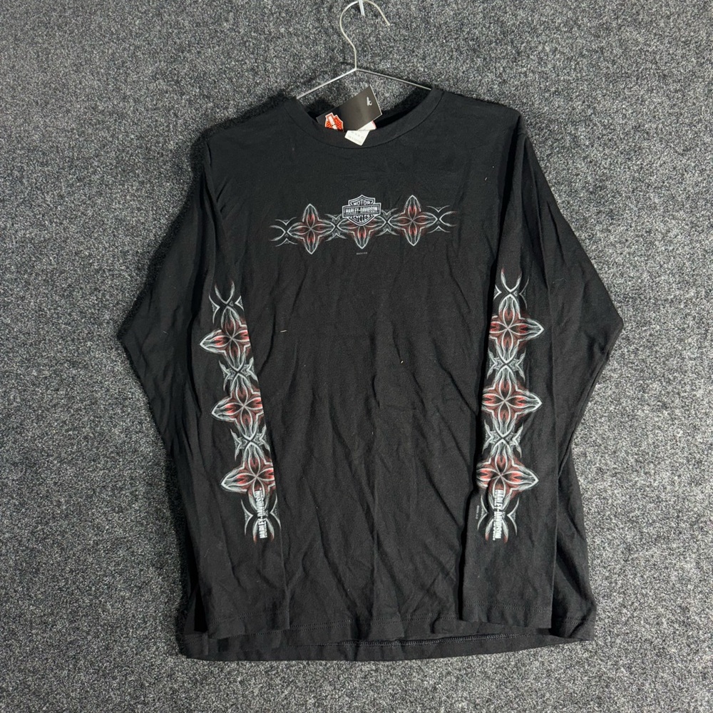 Harley-Davidson Women’s Tribal Flame Long Sleeve NWT Black M